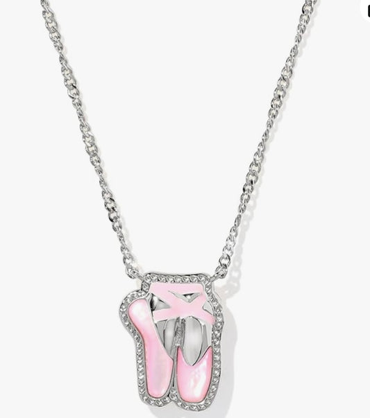 Kendra Scott Ballet Pendant Necklace Silver