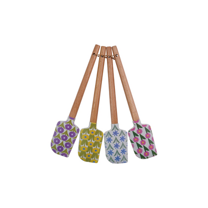 8-3/4"L Silicone & Wood Spatulas