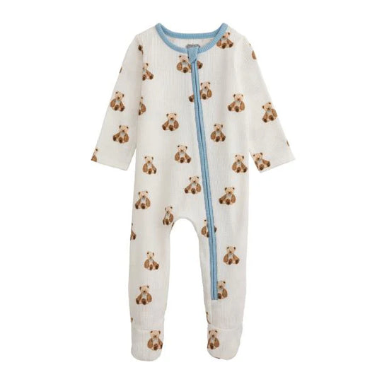 TEDDY BEAR PRINT SLEEPER 0-3M