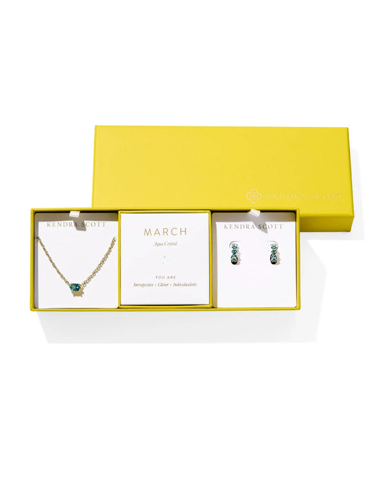 KENDRA SCOTT MARCH BIRTHSTONE GIFT SET