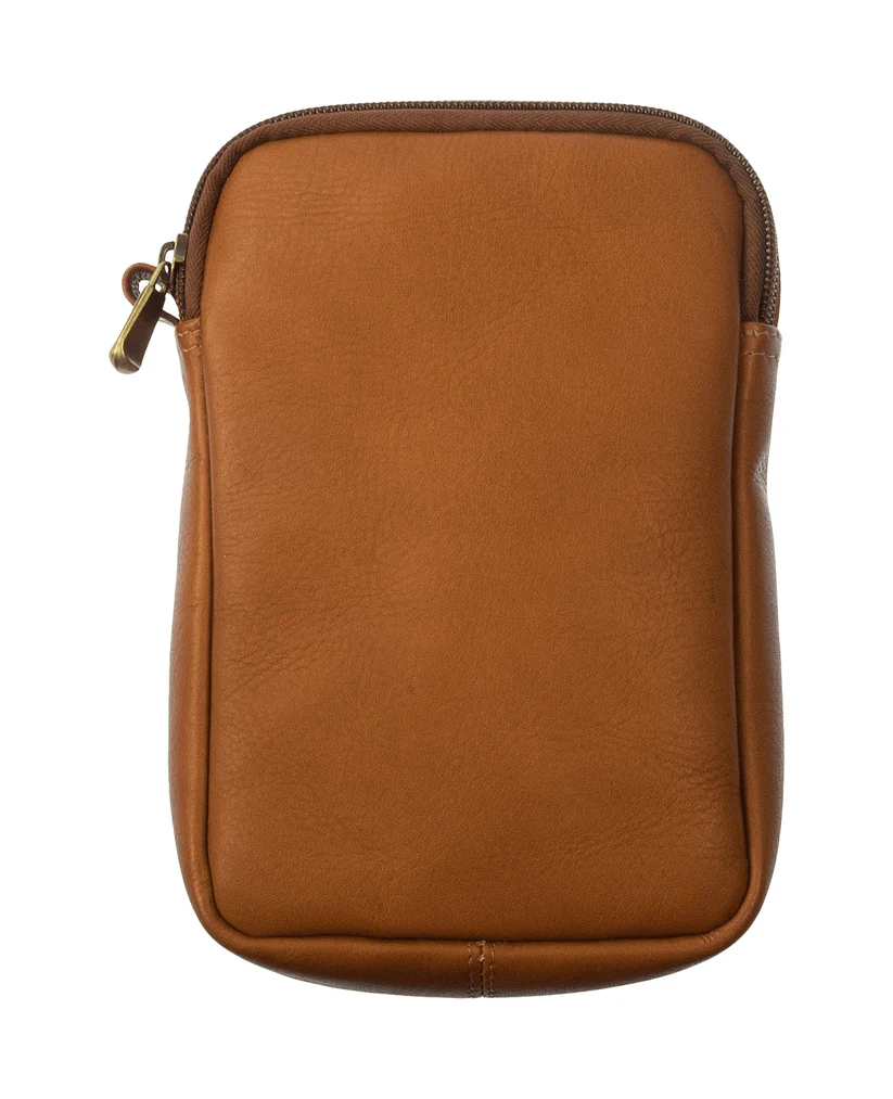 SARGE TESORO LEATHER VALUABLES ZIPPER POUCH