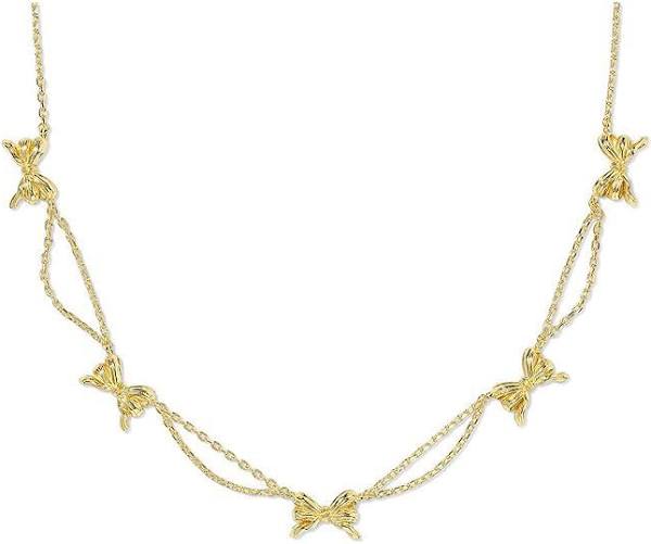 KENDRA SCOTT GOLD BOW STRANDS NECKLACE