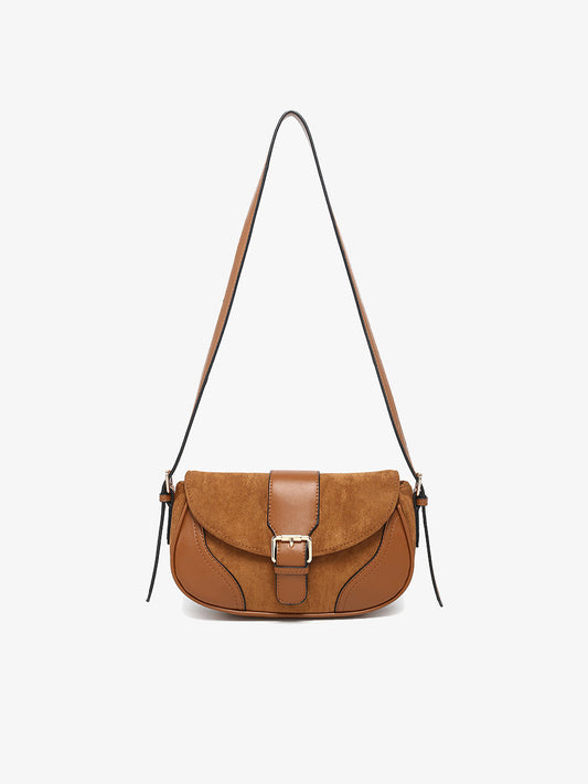 JEN & CO DUFFY BROWN SHOULDER BAG