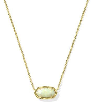 Kendra Scott Elisa Necklace Gold Light Yellow Opal