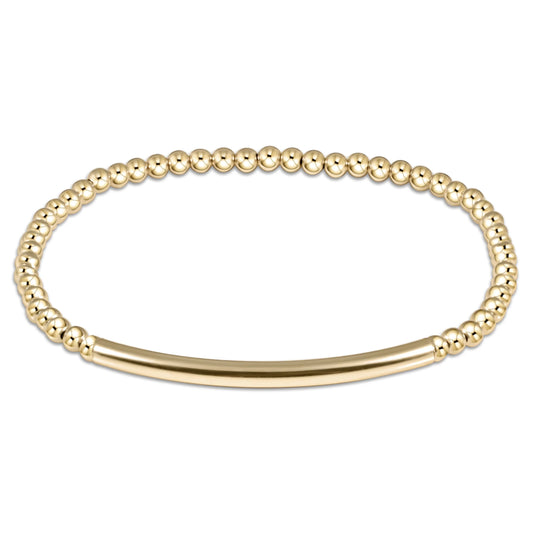 ENEWTON EXTENDS CLASSIC GOLD 3 MM BLISS BAR SMOOTH BRACELET