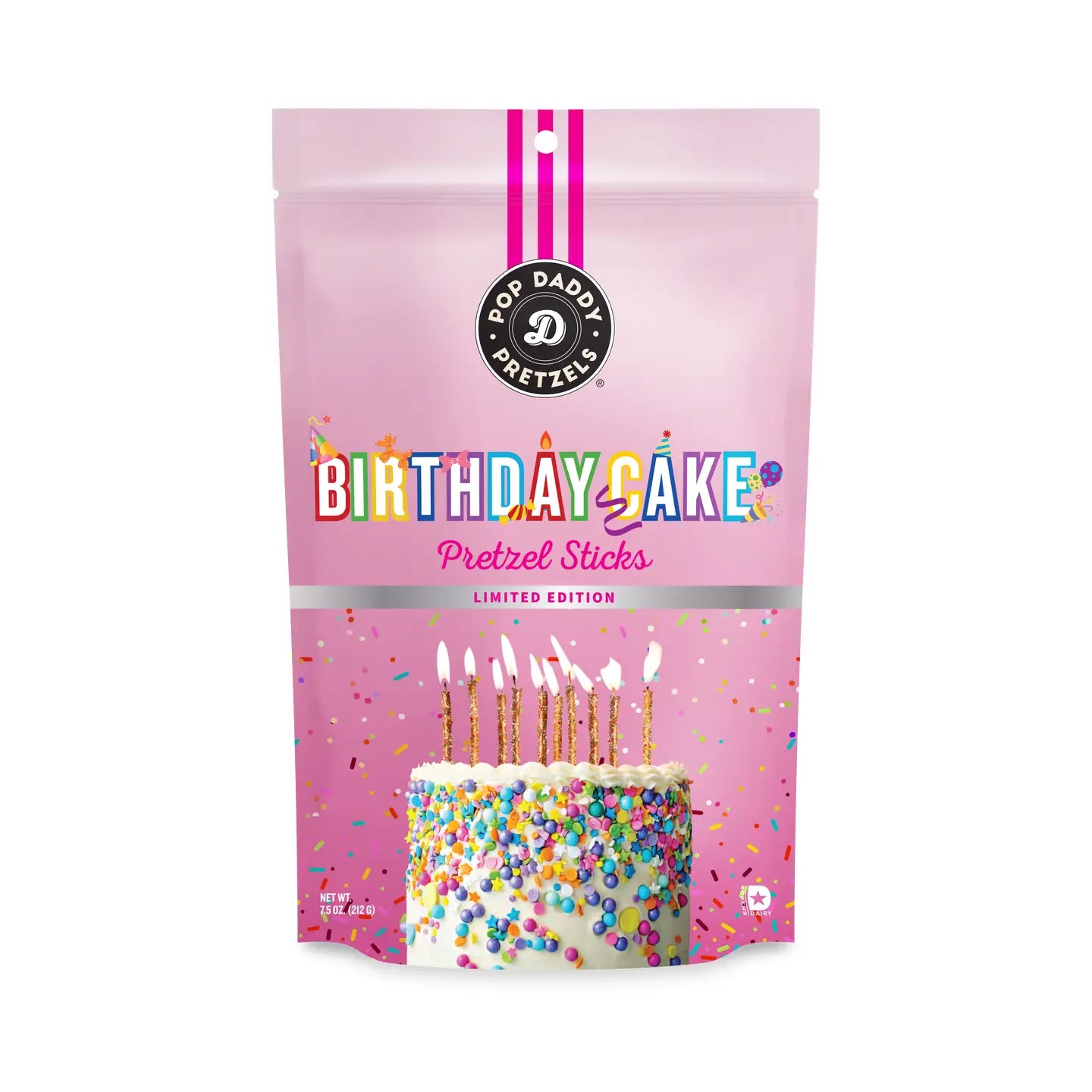 Pop Daddy Pretzels Birthday Cake 7.5 oz