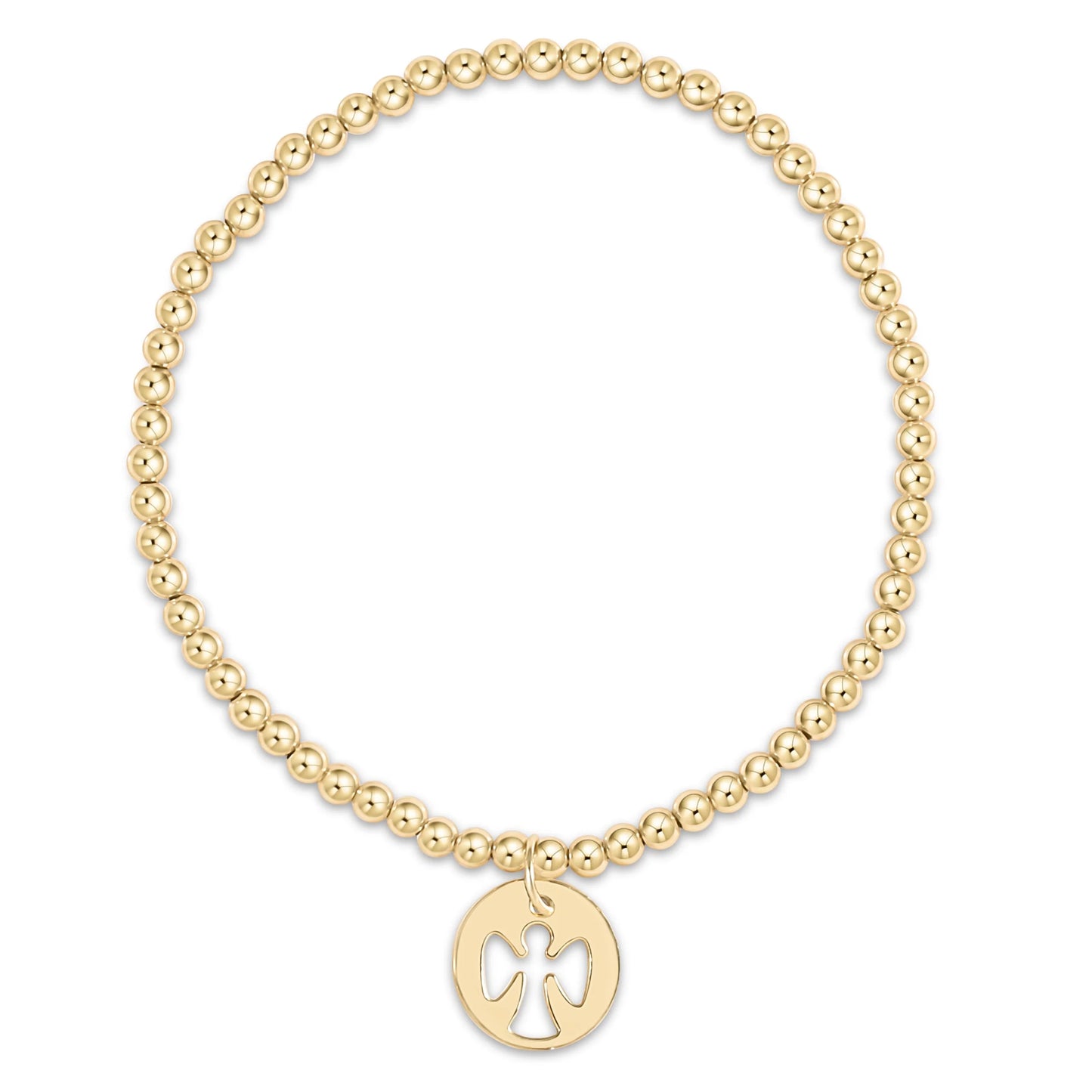 Enewton Egirl Classic Gold 3mm Bead Bracelet Guardian Angel