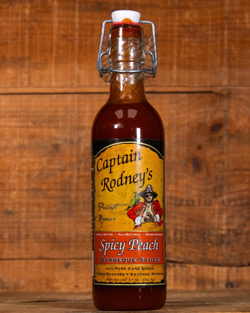 Captain Rodney’s Spicy Peach BBQ Sauce 17 oz