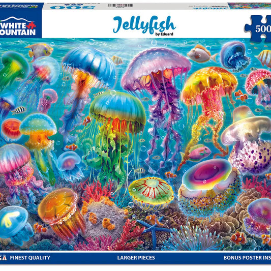 White Mountain Jellyfish 500 Piece Puzzle