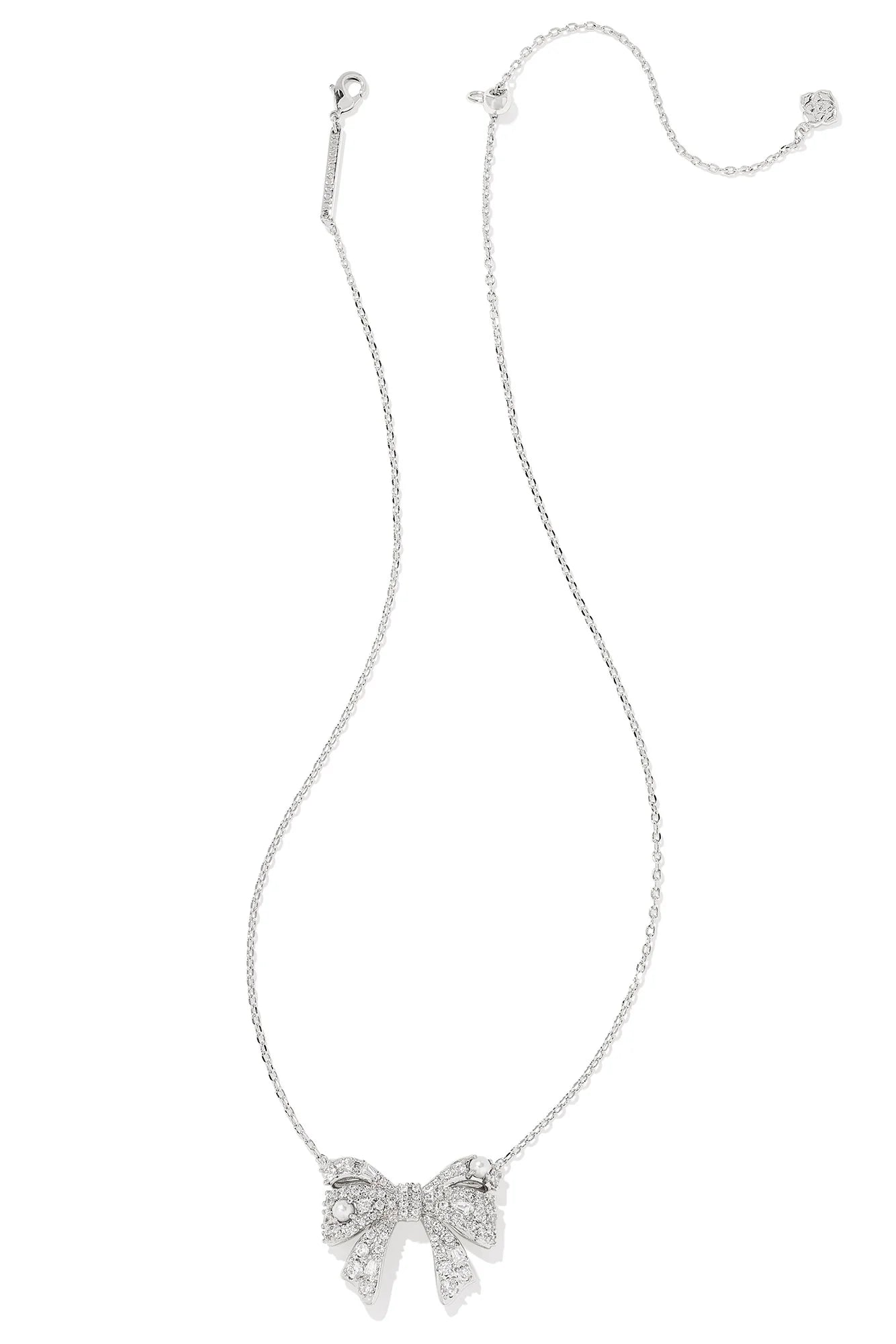 Kendra Scott Krista Bow Pendant Silver