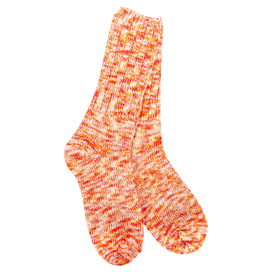 World’s Softest Socks-Weekend Ragg Crew Orange