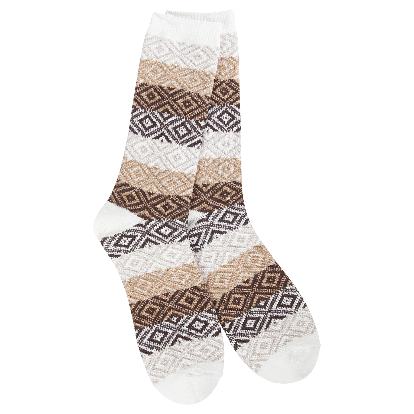 World’s Softest Socks-Weekend Gem Crew Chocolate Multi