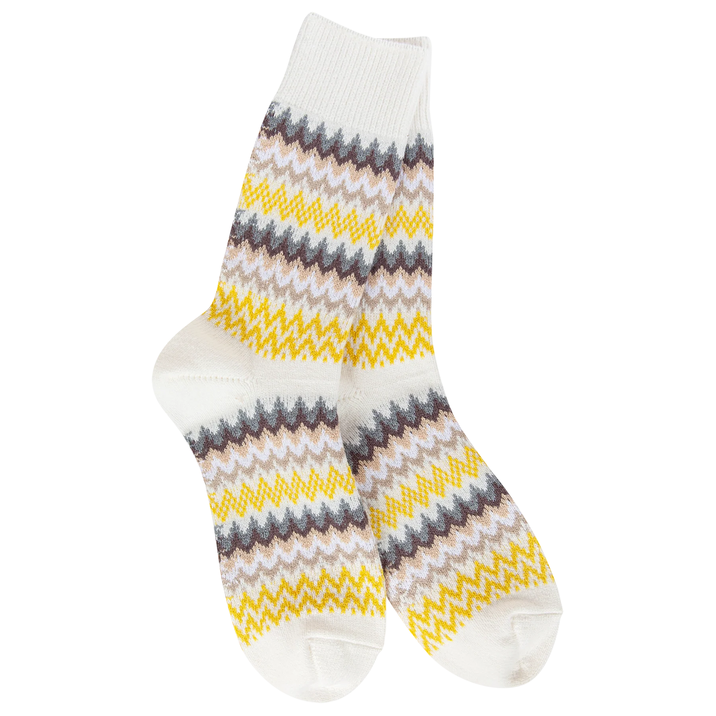 World’s Softest Socks-Weekend Zig Zag Crew Cloud Multi