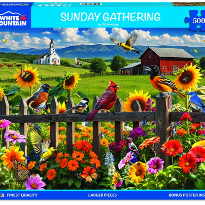 White Mountain Sunday Gathering 500 Larger Piece Puzzle