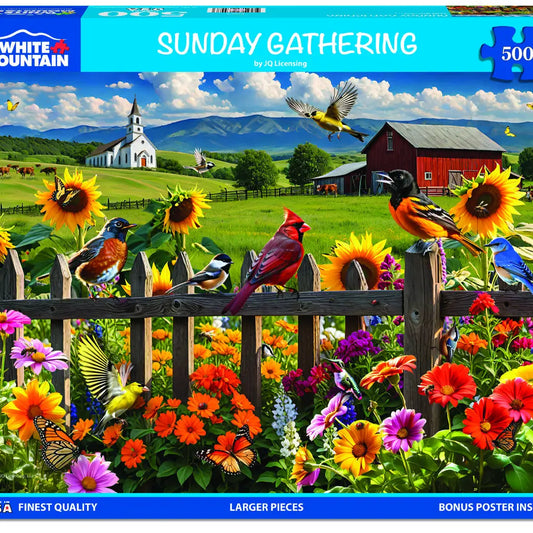 White Mountain Sunday Gathering 500 Larger Piece Puzzle