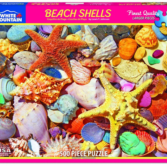 White Mountain Beach Shells 500 Larger Piece Puzzle