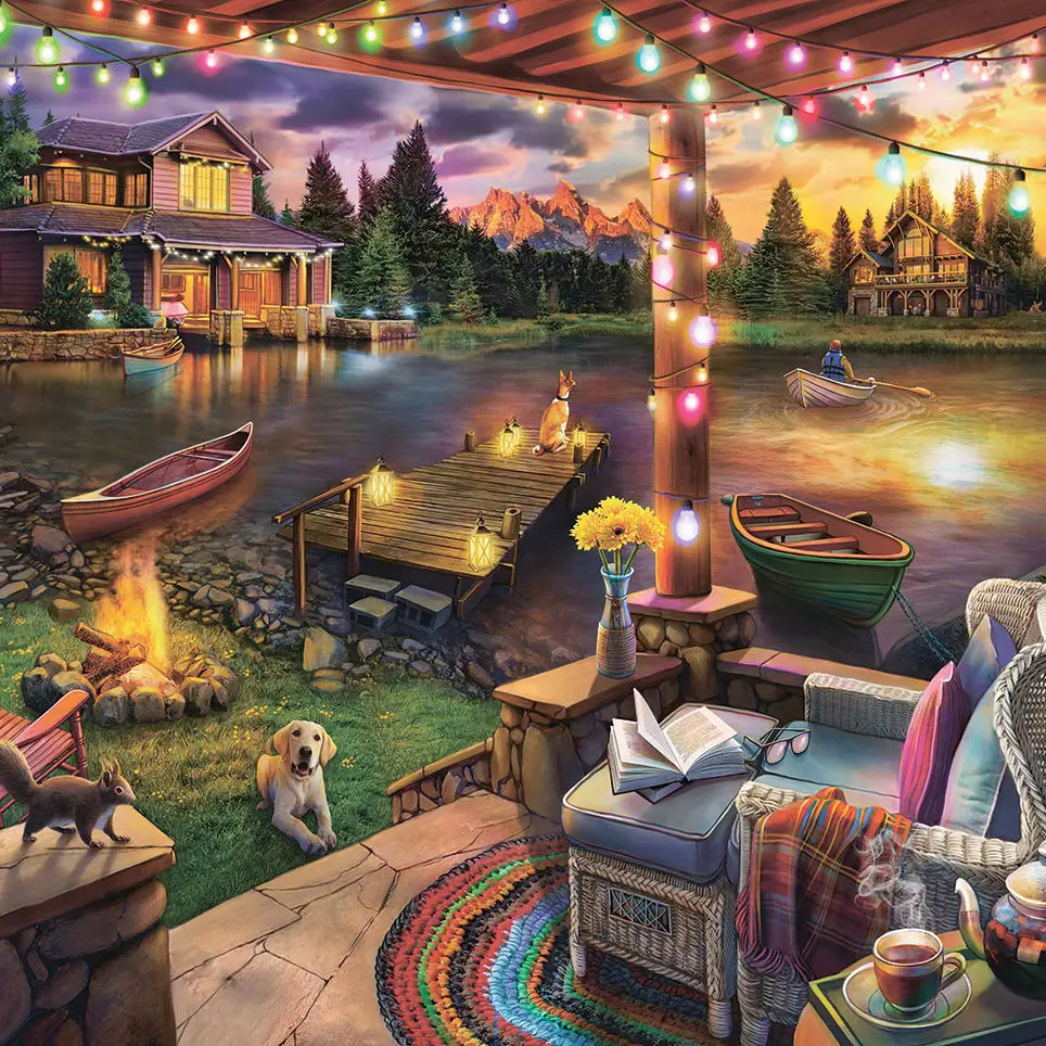 White Mountain Summer Evening 500 Larger Piece Puzzle