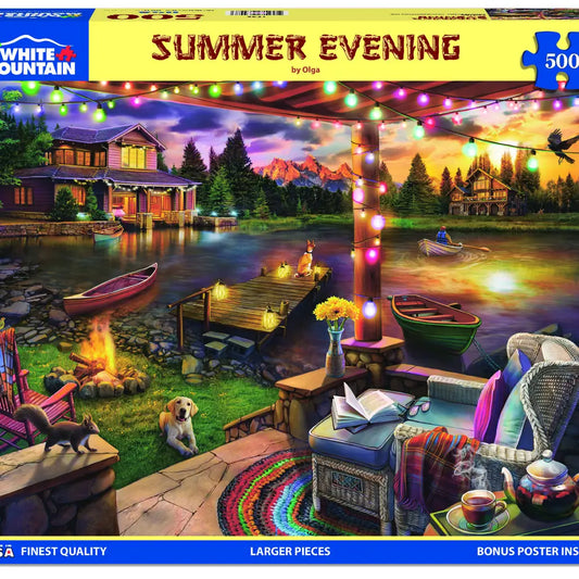 White Mountain Summer Evening 500 Larger Piece Puzzle
