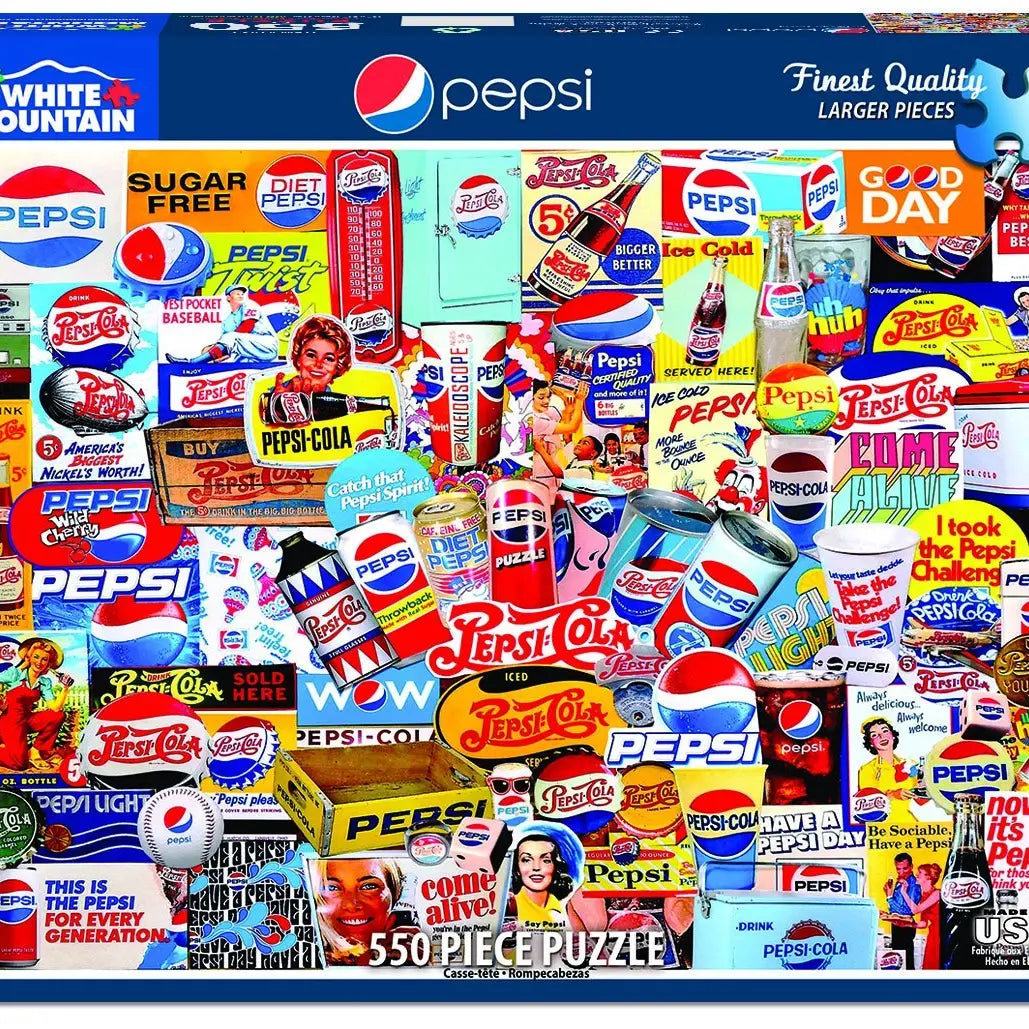 White Mountain Pepsi 500 Piece Larger Piece Puzzle