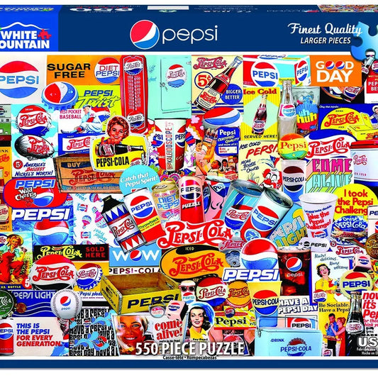White Mountain Pepsi 500 Piece Larger Piece Puzzle