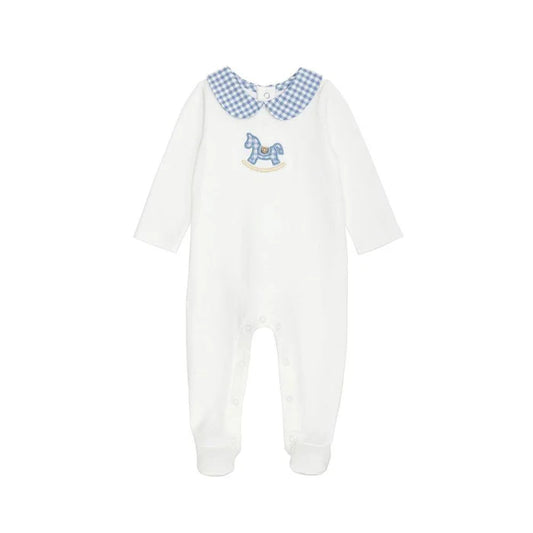 Mudpie Blue Rocking Horse Sleeper 0-3M