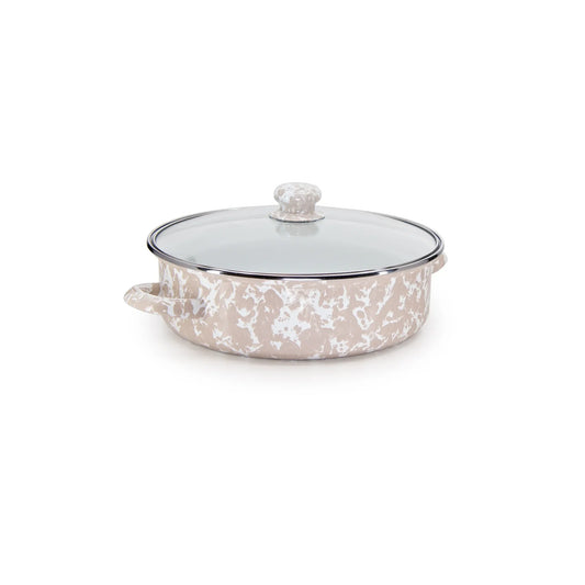 Golden Rabbit Swirl Small Sauté Pan, Taupe