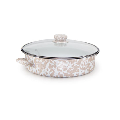 Golden Rabbit Swirl Large Sauté Pan, Taupe