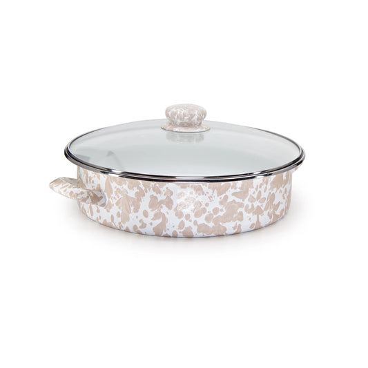 Golden Rabbit Swirl Large Sauté Pan, Taupe