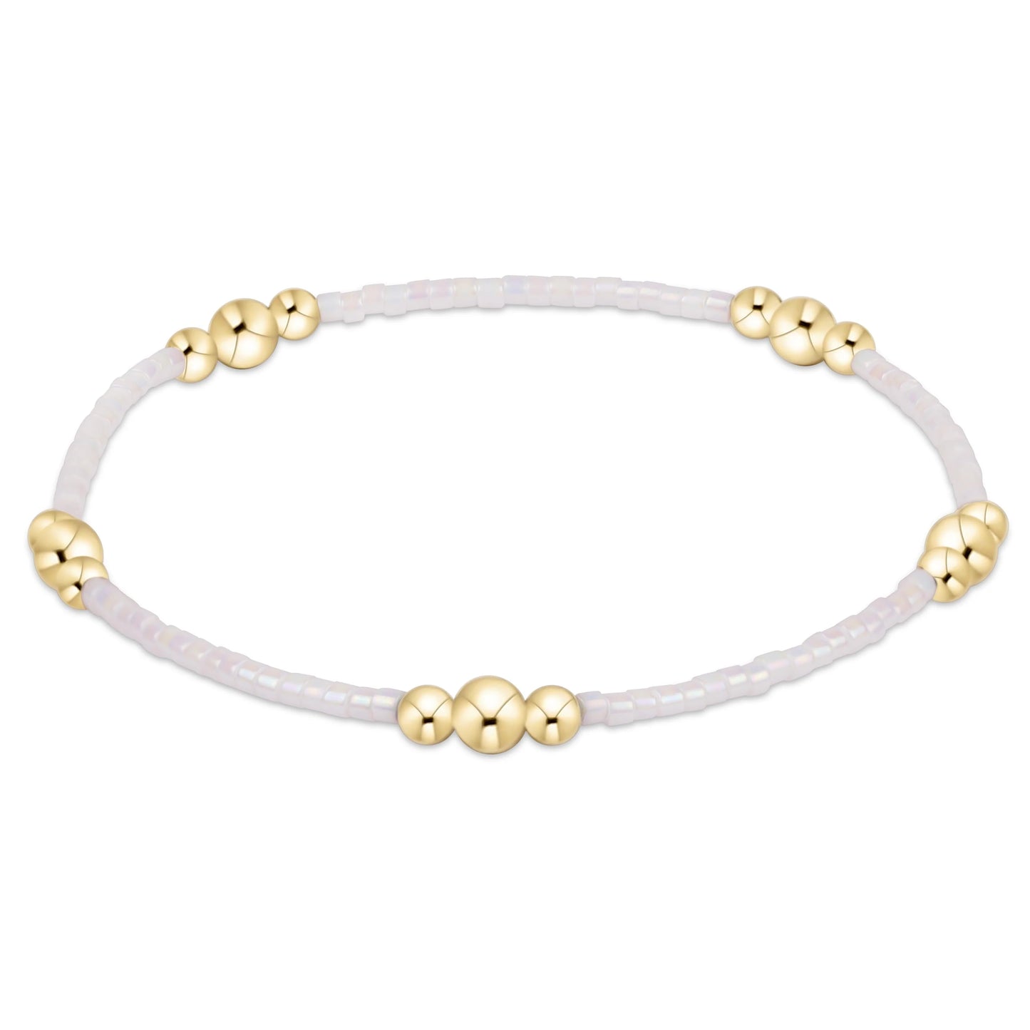 Enewton Hope Purpose Gold Silk White Bracelet