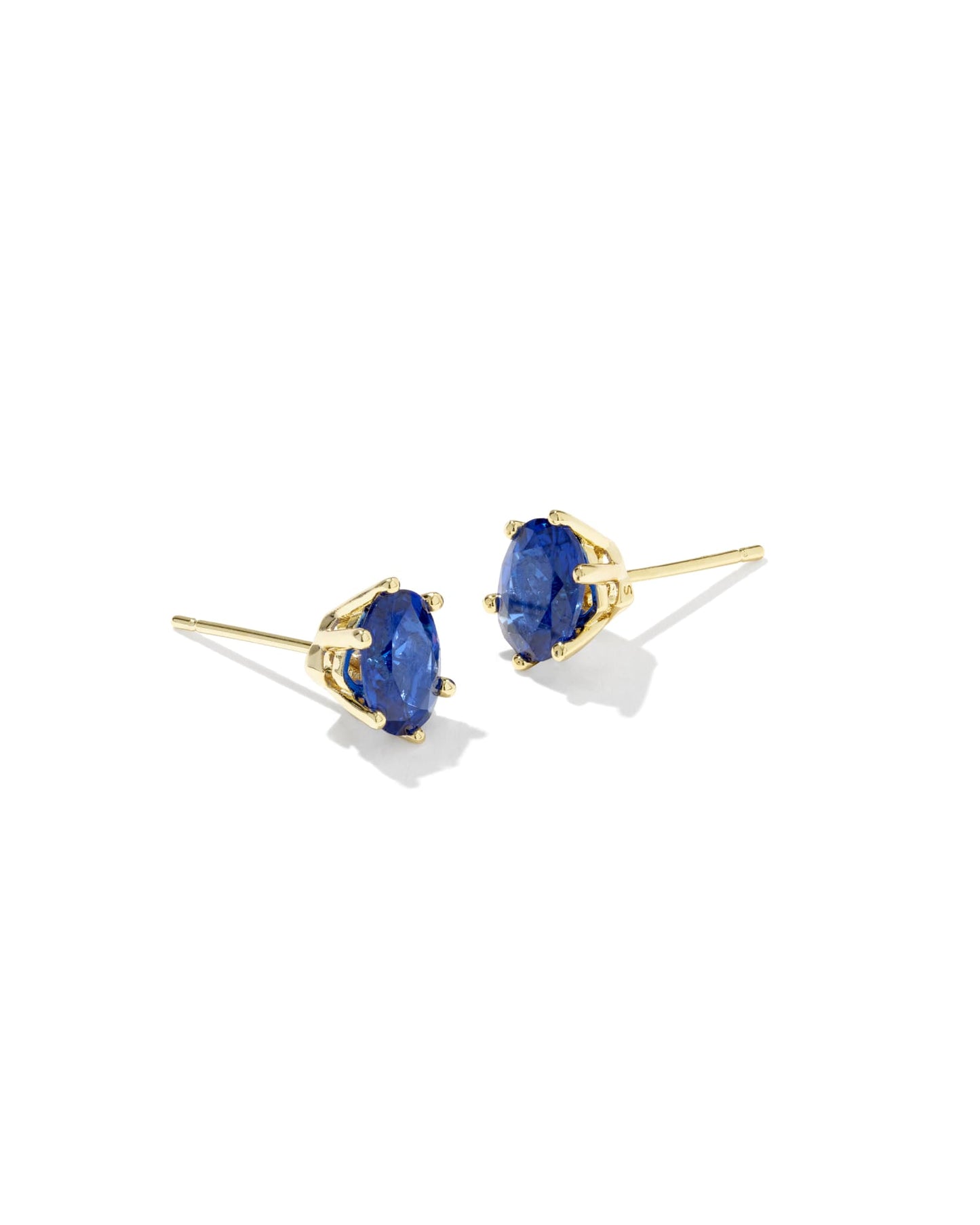 Cailin Crystal Stud Earring Gold Blue Violet