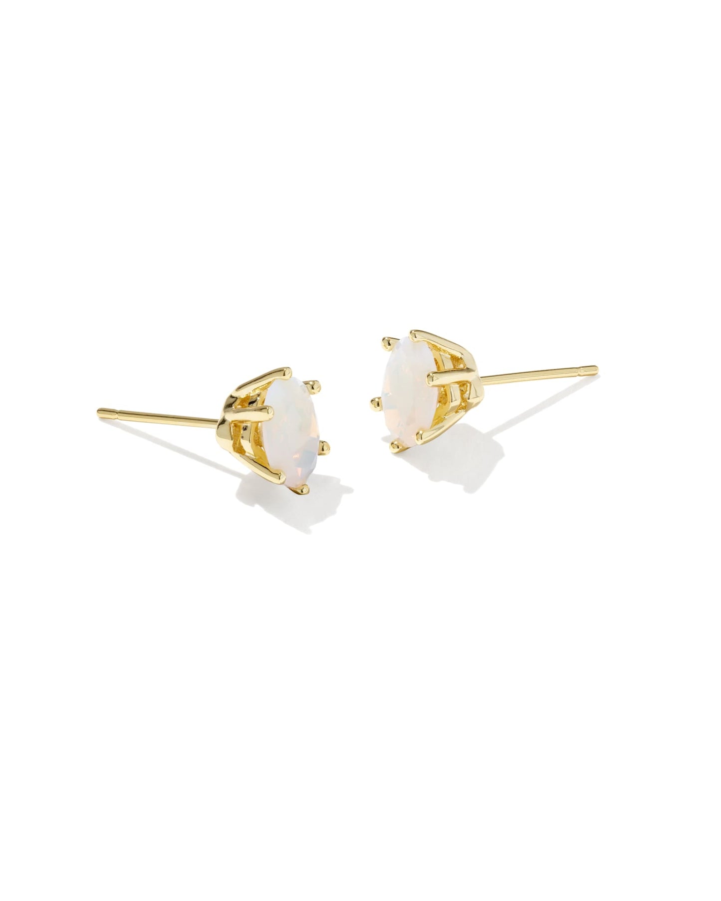 Cailin Crystal Stud Earring Gold White Iridescent