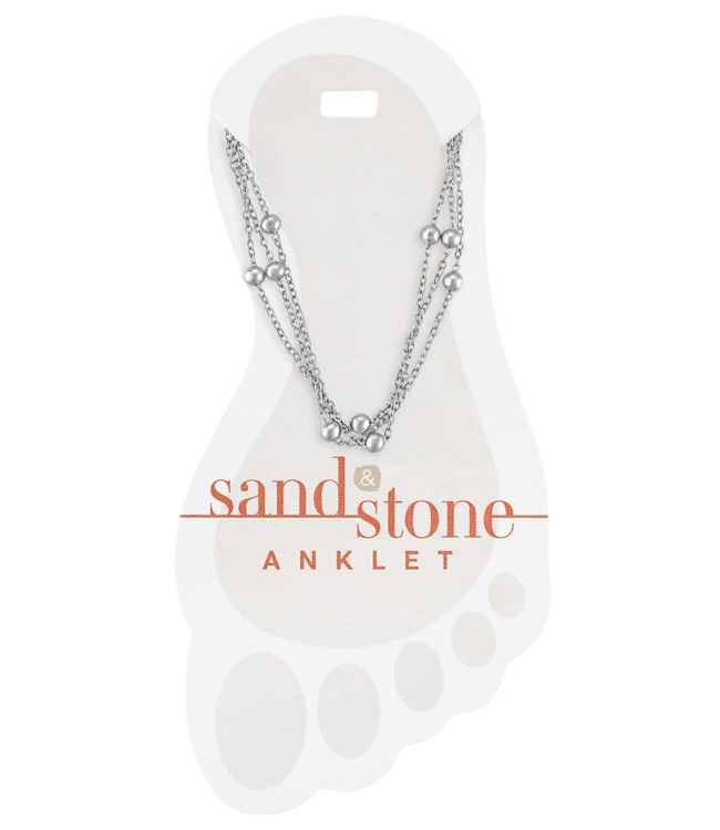 Sand & Stone Silver Multi-Strand Anklet