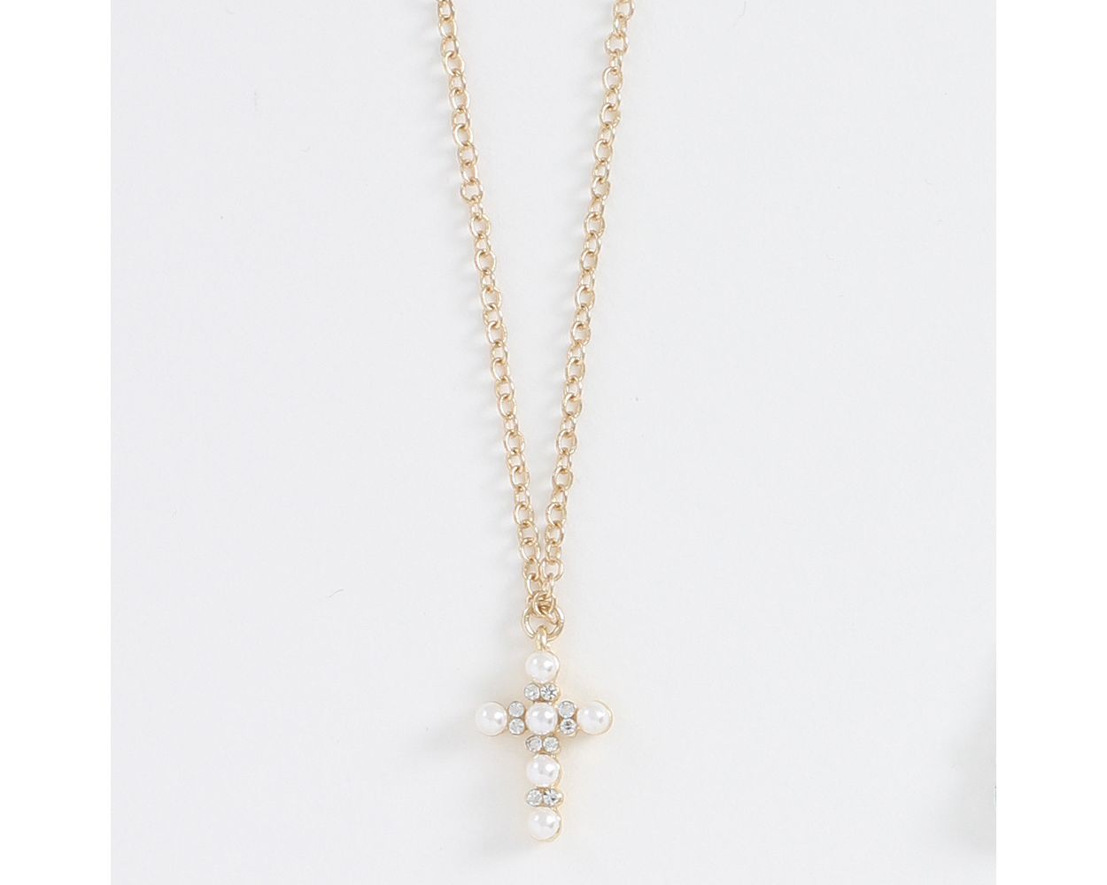 Periwinkle Pearl and diamond cross