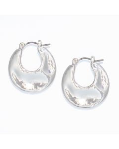 PERIWINKLE SILVER CHUNKY HOOP EARRINGS