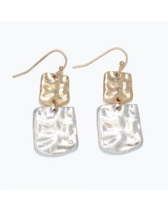 PERIWINKLE MIXED METAL EARRINGS