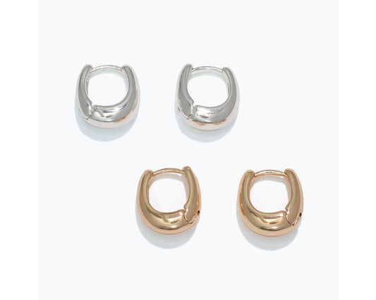 PERIWINKLE MINI HOOP EARRING SET
