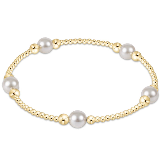 Enewton Purpose Gold & Pearl 6MM Bracelet