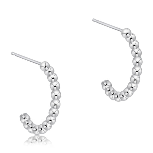 Enewton Beaded Classic 1” Post Hoop Sterling 2MM earrings