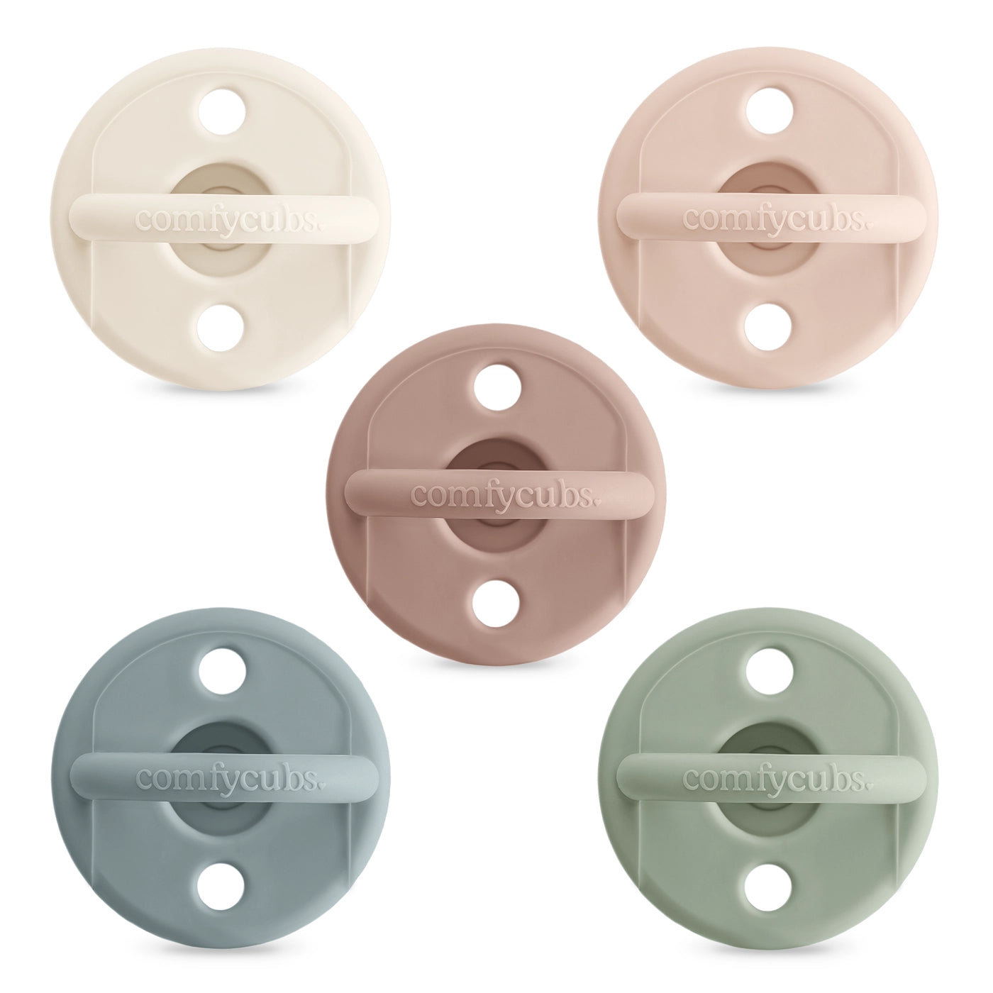 COMFY CUBS PACIFIERS 0 MTHS+ 5 PACK