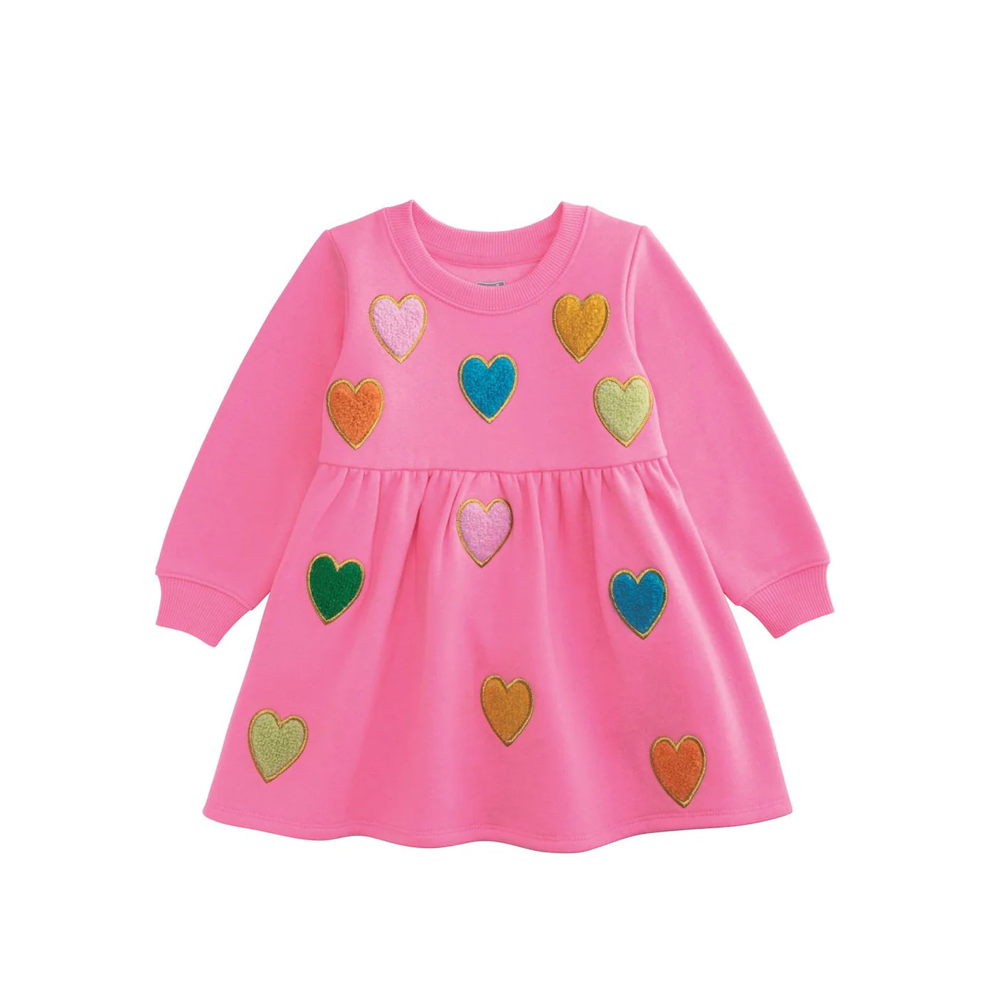 MUDPIE BOUCLE HEART SWEATSHIRT DRESS