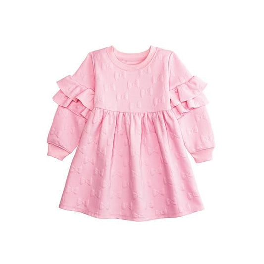 MUDPIE QUILTED BOW SWEATSHIRT DRESS