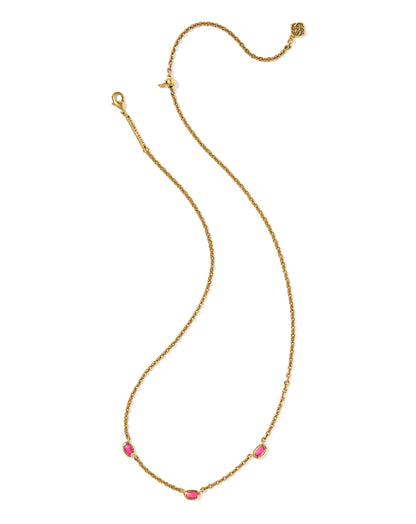 KENDRA SCOTT MINI ELISA THREE STRAND GOLD FUCHSIA