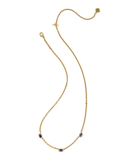 KENDRA SCOTT MINI ELISA THREE STRAND GOLD BLUE LAPIS