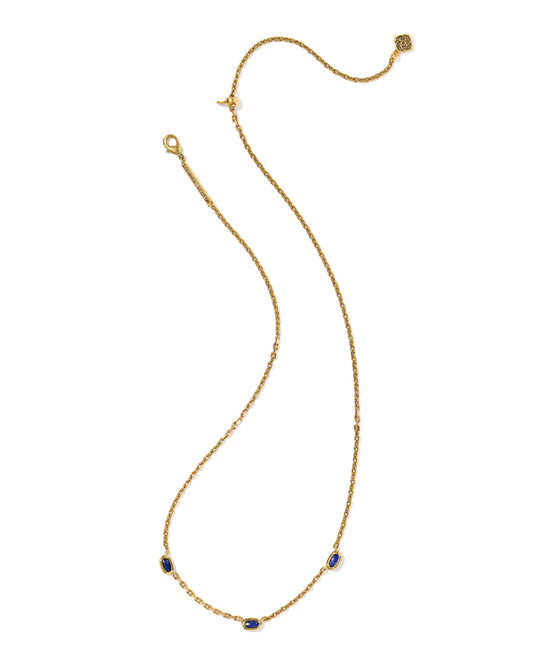 KENDRA SCOTT MINI ELISA THREE STRAND GOLD BLUE LAPIS