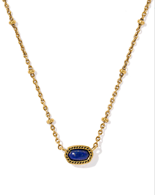 KENDRA SCOTT MINI ELISA GOLD BLUE LAPIS