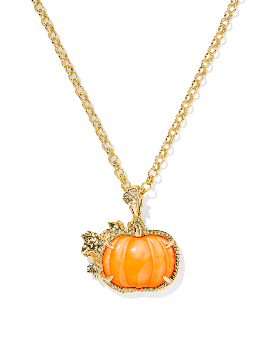 KENDRA SCOTT GOLD LARGE ORANGE PUMPKIN