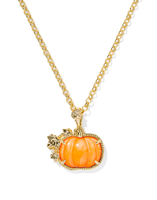KENDRA SCOTT GOLD LARGE ORANGE PUMPKIN