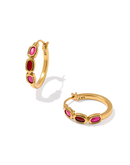 KENDRA SCOTT MINI ELISA GOOD HOOP PINK MIX