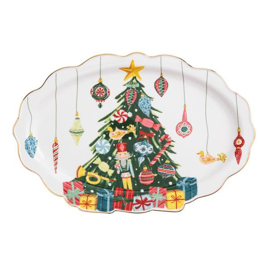 MUD PIE CHRISTMAS TREE PLATTER