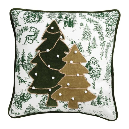 MUD PIE GREEN TOILE TREE PILLOWS